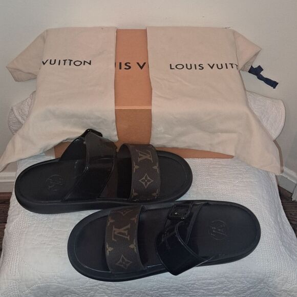 Louis Vuitton Sunbath Flat Mule Sandal Size 41 or US 9.5 - Picture 8 of 17